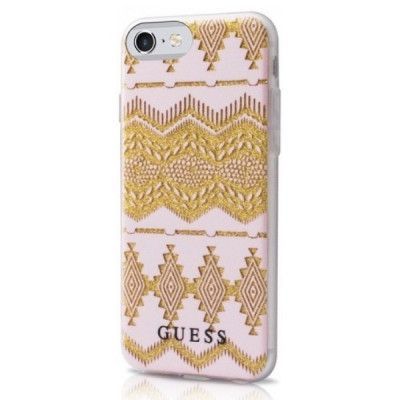 Guess Aztec Tribal 3D Skal iPhone 7 / 8 / SE 2020 - Rosa