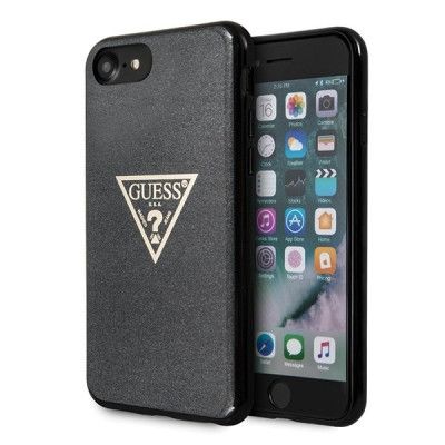 Guess Skal iPhone 7/8/SE 2020 Glitter Triangle - Svart