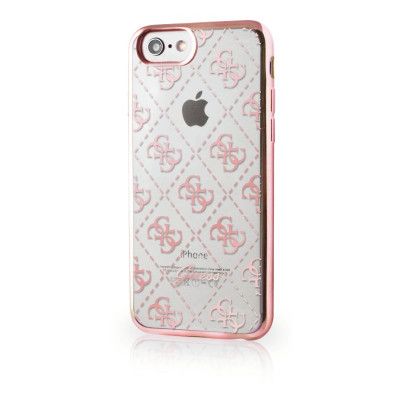 Guess Transparent TPU Mobilskal till iPhone 7 - Rose Gold