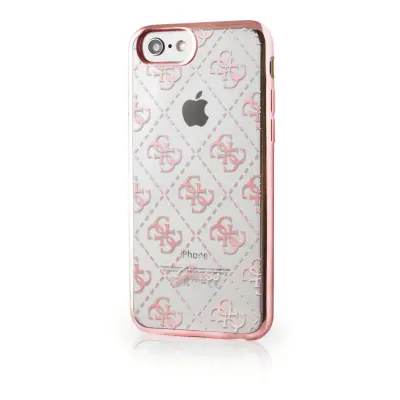 Guess Transparent TPU Mobilskal till iPhone 7 - Rose Gold