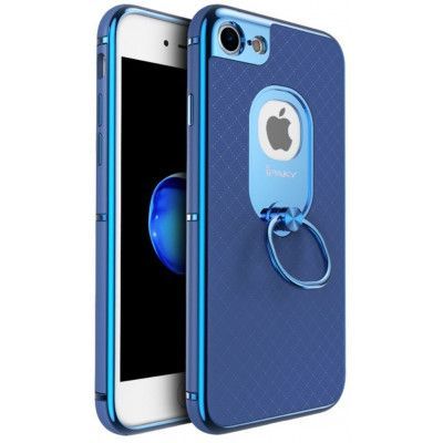iPaky Ring Holder Kickstand Cover (iPhone SE2/8/7) - Blå