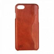 iPhone 7/8 Läderskal med Kortficka - Ljusbrun