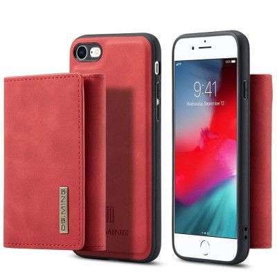 iPhone 7/8/SE 2020 Skal DG.MING M1 Magnetic Tri-fold Wallet Med Kickstand