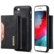 iPhone 7/8/SE 2020 Skal DG.MING Magnetic Tri-fold Wallet Med Kickstand - Svart