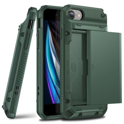 iPhone 7/8/SE 2020/SE 2022 Skal Med Kortfack - Grön