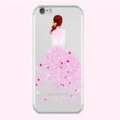 Joyroom Girl in Bling Dress Mobilskal iPhone 7 - Rosa