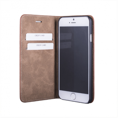 JT Berlin Magic Plånboksfodral av äkta läder till iPhone 7 Plus - Svart (Svart)