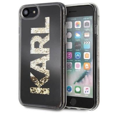 Karl Lagerfeld Skal iPhone 7/8/SE 2020 Karl logo Glitter - Svart
