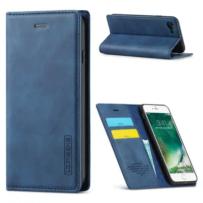 LC.IMEEKE iPhone 7/8/SE (2020)/SE (2022) Mobilskal KonstLäder - Blå