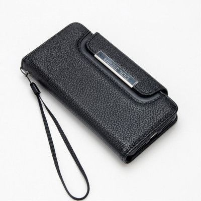 Litchi Detachable Plånboksfodral till iPhone 7 - Svart