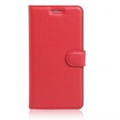 Litchi Plånboksfodral till iPhone 7 - Röd
