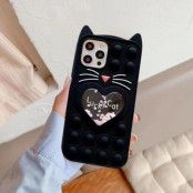Love Cat Pop it Fidget Skal iPhone 7/8/SE 2020 - Svart