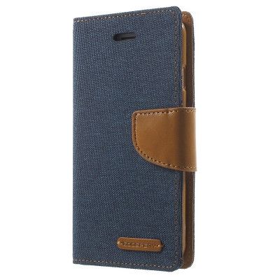 Mercury Canvas Diary Plånboksfodral till iPhone 7 - MörkBlå
