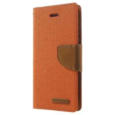 Mercury Canvas Diary Plånboksfodral till iPhone 7 - Orange