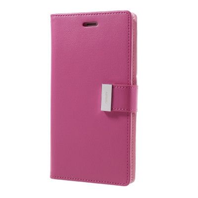 Mercury Rich Diary Plånboksfodral till Apple iPhone 7 Plus - Rosa (Mörkrosa)