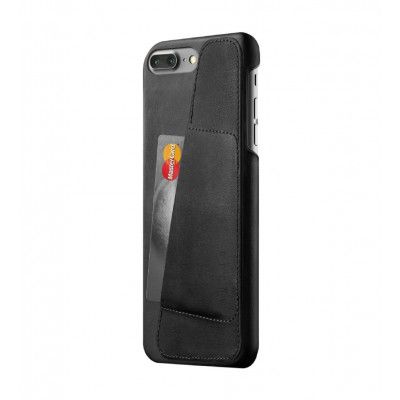 Mujjo Plånboksskal av äkta läder för iPhone 7 Plus - Svart