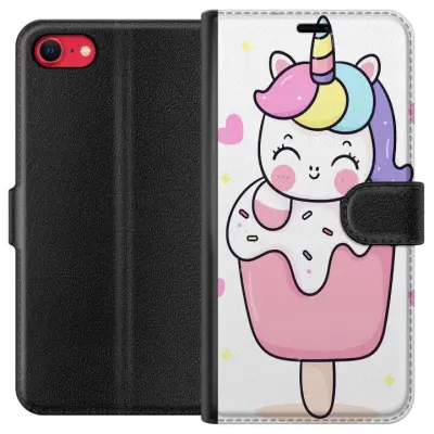 Plånboksfodral till Apple iPhone 7 med Glad enhörning
