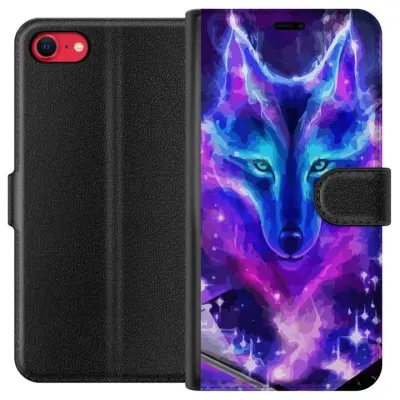 Plånboksfodral till Apple iPhone 7 med Neon Varg