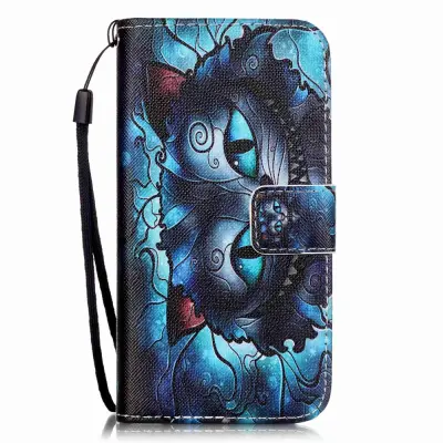 Plånboksfodral till iPhone 7 - Blå Katt