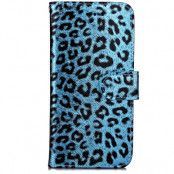 Plånboksfodral till iPhone 7 - Blå Leopard