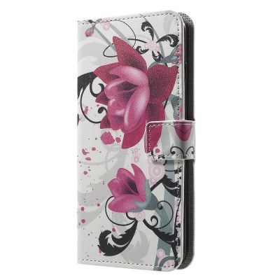 Plånboksfodral till iPhone 7/8 Plus - Lila Blommor