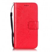 Plånboksfodral till iPhone 7 - Röd Fjäril