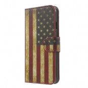 Plånboksfodral till iPhone 7 - Retro US Flag