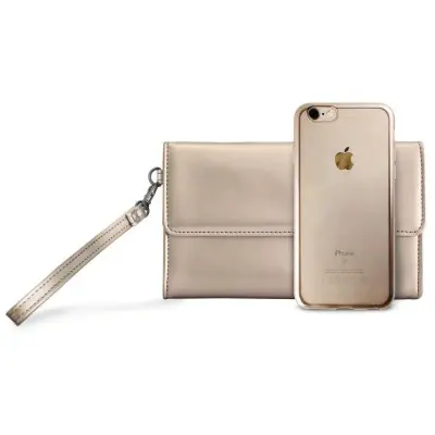 Puro Pochette & Satin Cover (iPhone 8/7) - Guld