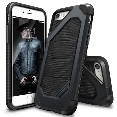 Ringke Double Layer Armor Tough Skal till iPhone 7 - Metal Slate