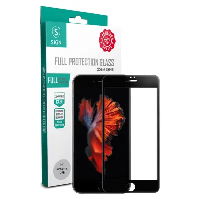 SiGN 3D Curved Edge Härdat glas till iPhone 7/8/SE 2020