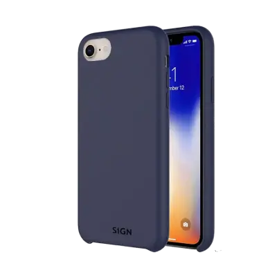 SiGN iPhone 7/8/SE (2020/2022) Skal Liquid Silicone - Blå