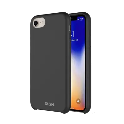 SiGN iPhone 7/8/SE (2020/2022) Skal Liquid Silicone - Svart