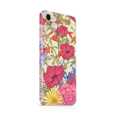 Skal till Apple iPhone 7 - Blommor - Beige