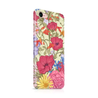 Skal till Apple iPhone 7 - Blommor - Beige