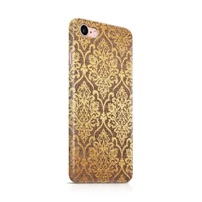 Skal till Apple iPhone 7 - Canvas Damask - Guld/Brun