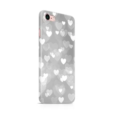 Skal till Apple iPhone 7 - Hjärtan - Grå