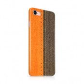 Skal till Apple iPhone 7 - Läder - Orange/Brun