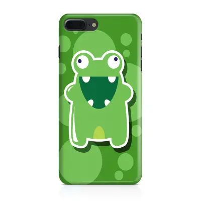 Skal till Apple iPhone 7 Plus - Bubbelmonster Groda - Grön