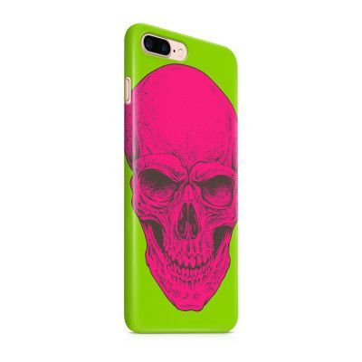 Skal till Apple iPhone 7 Plus - Dödskalle - Magenta