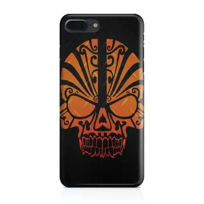Skal till Apple iPhone 7 Plus - Dödskalle - Orange