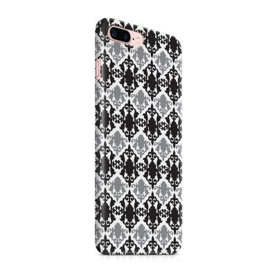 Skal till Apple iPhone 7 Plus - Damask - Svart/Grå