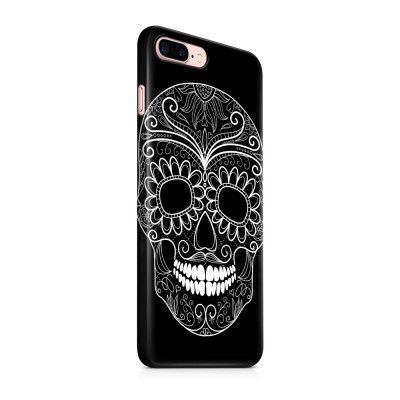 Skal till Apple iPhone 7 Plus - Glad dödskalle - Svart
