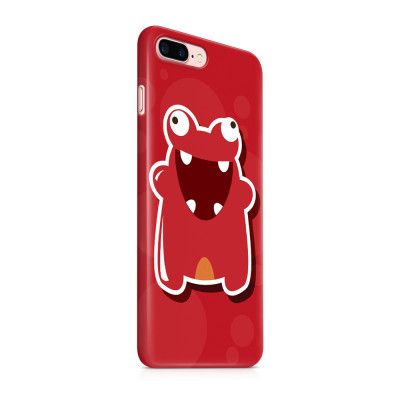 Skal till Apple iPhone 7 Plus - Glatt Bubbelmonster - Röd