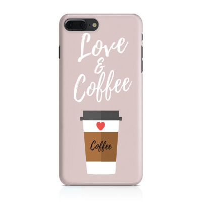Skal till Apple iPhone 7 Plus - I love coffe - Beige