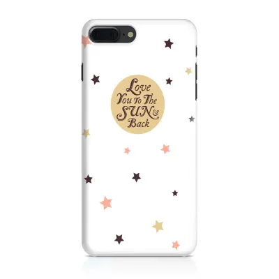 Skal till Apple iPhone 7 Plus - Love you to the moon and back - Beige