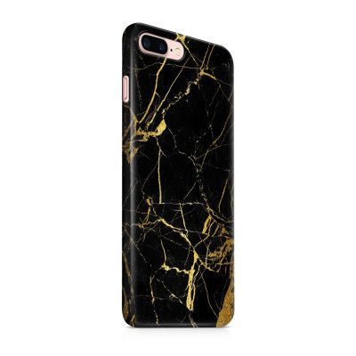 Skal till Apple iPhone 7 Plus - Marble - Svart/Guld