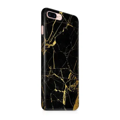 Skal till Apple iPhone 7 Plus - Marble - Svart/Guld