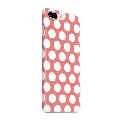 Skal till Apple iPhone 7 Plus - Polka - Persika