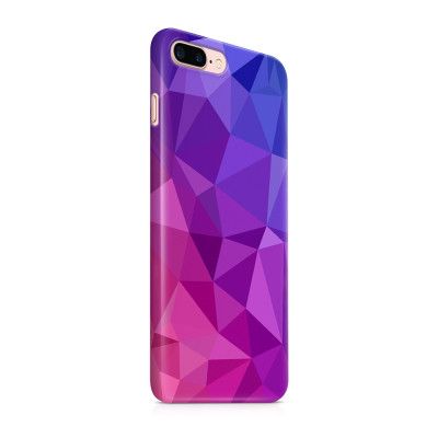 Skal till Apple iPhone 7 Plus - Polygon - Blå/Lila/Röd
