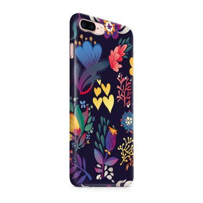 Skal till Apple iPhone 7 Plus - Retro blommor